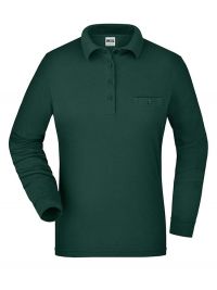 Ladies Workwear Polo Shirt Pocket Longsleeve Essential